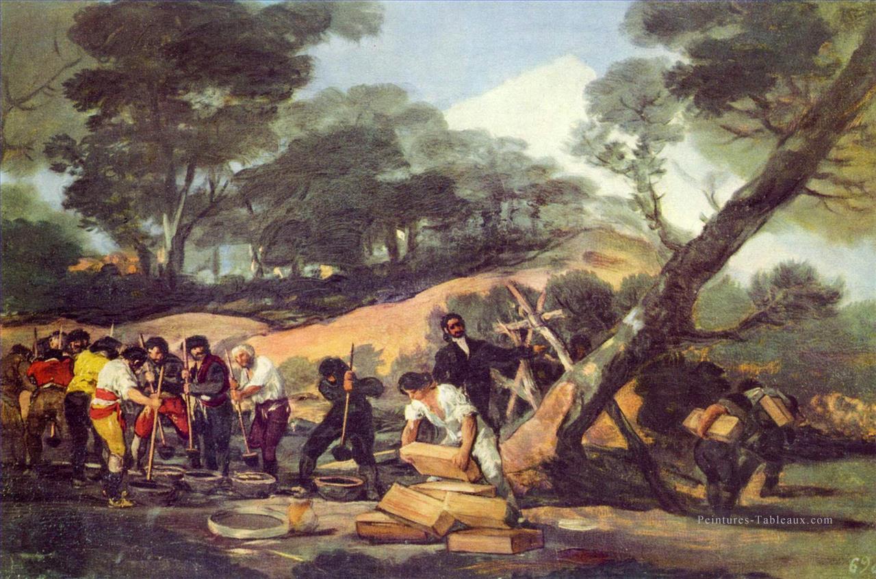 Usine de poudre dans la Sierra Francisco de Goya Peintures à l'huile